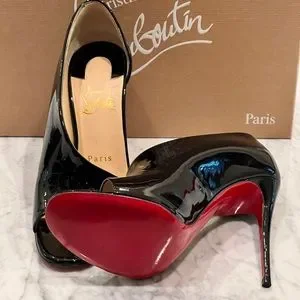 Christian Louboutin Shoes Louboutin Phoebe 0 Patent Black Heels Size 365 Poshmark